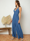 Backless Halter Neck Wide Leg Jumpsuit