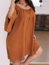 Plus Cold Shoulder Plicated Dress