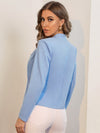 Solid Notch Neck Blazer