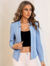 Solid Notch Neck Blazer
