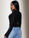 SXY Solid Cold Shoulder Tee