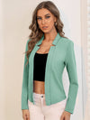 Solid Notch Neck Blazer