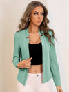 Solid Notch Neck Blazer