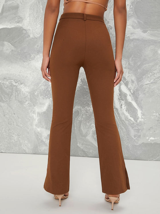 BAE Slit Hem Flare Leg Pants