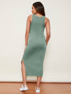 Maternity Split Side Cable Knit Dress