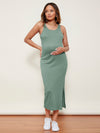 Maternity Split Side Cable Knit Dress