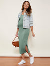 Maternity Split Side Cable Knit Dress