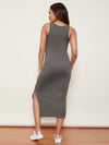 Maternity Split Side Cable Knit Dress