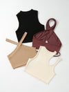 4pcs Rib knit Top