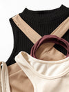 4pcs Rib knit Top