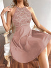 Lace Detail Solid Dress