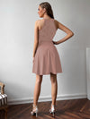 Lace Detail Solid Dress