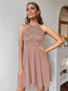 Lace Detail Solid Dress
