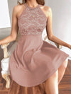 Lace Detail Solid Dress