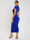 SXY Solid Round Neck Bodycon Dress