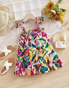 GIRLS Baby Allover Print Ruffle Trim Cami Dress