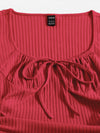 Ruched Drawstring Side Bodycon Dress