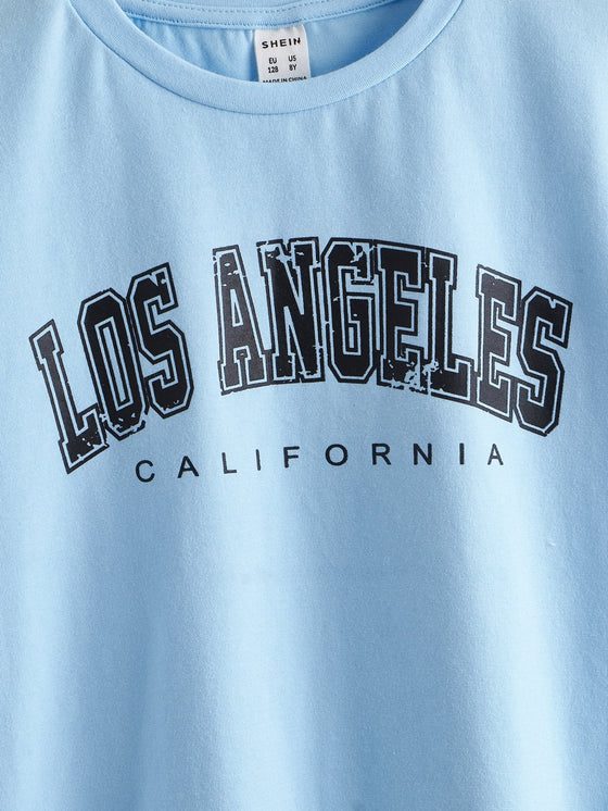 Girls Letter Graphic Tee