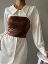 Crop PU Leather Tube Top