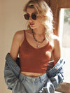 Ribbed Crop Knit Cami Top