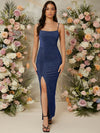 Split Thigh Glitter Cami Dress