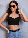 Ribbed Knit Crop Tank Top