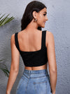 Ribbed Knit Crop Tank Top