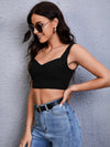Ribbed Knit Crop Tank Top