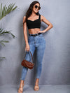 Ribbed Knit Crop Tank Top
