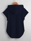 High Low Hem Drawstring Hooded Tee