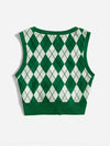 Argyle Pattern Tank Top