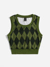 Argyle Pattern Tank Top