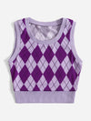 Argyle Pattern Tank Top