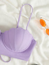Scallop Trim Push Up Bikini Top