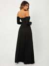 SXY Off Shoulder High Split Dress