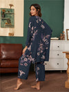 3 Pack Floral Print Robe Pajama Set