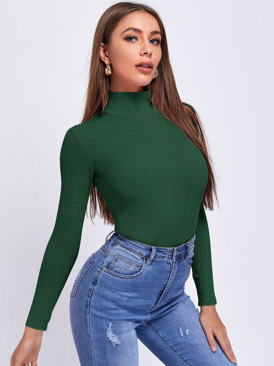 Solid Rib knit Tee
