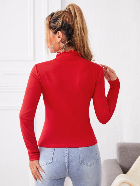 Cutout Front Fitted Tee