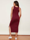 Maternity Split Side Cable Knit Dress