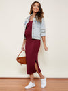 Maternity Split Side Cable Knit Dress