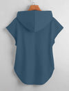 High Low Hem Drawstring Hooded Tee