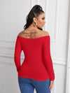 Ribbed Off the Shoulder Tee