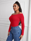 Ribbed Off the Shoulder Tee