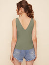 Form Fitting V Neck Tank Top