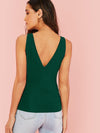 Form Fitting V Neck Tank Top