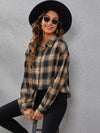 Plaid Print Drop Shoulder Shirt