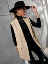 Solid Shawl Neck Vest Blazer