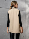 Solid Shawl Neck Vest Blazer