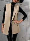 Solid Shawl Neck Vest Blazer