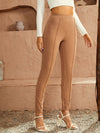 Solid Seam Detail Skinny Pants